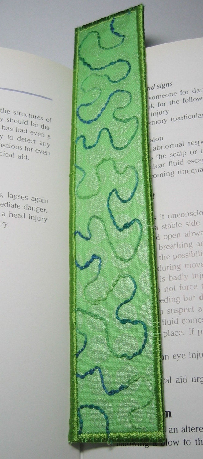 Lime green bookmark