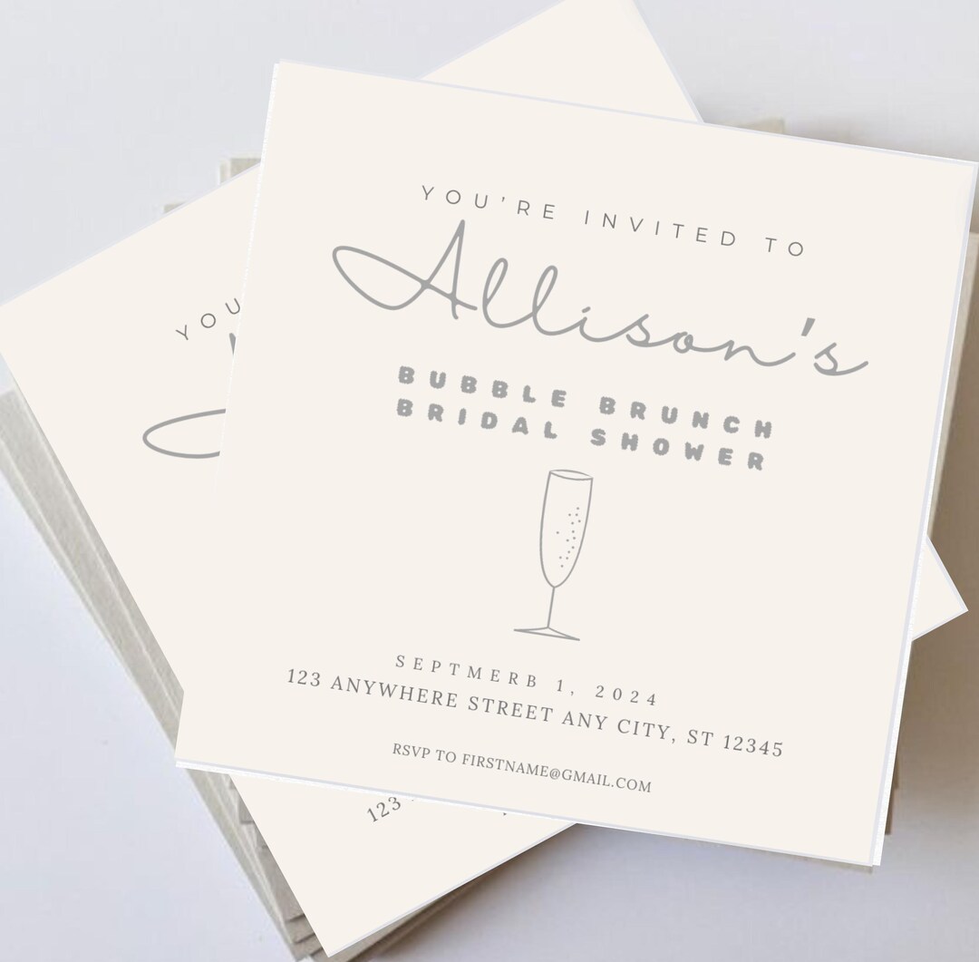 Bridal Shower Invitations - Printable Customizable Digital Invitation ...