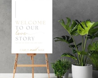 Welcome to Our Wedding Sign - Personalized Digital Printable Wedding Sign