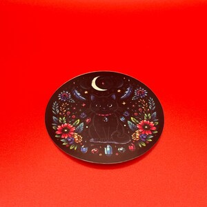 Black Cat Super Powers, Witch Sticker - Waterproof Glossy Vinyl