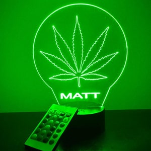 Adult Flower Pot Recreational Medicinal LED Personalized Lamp