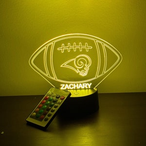Nachtlicht-LED-Fußball-Sport-Team-Player-Fan Raumdekor enhält Basiskabel und Fernbedienung Personalisiertes KOSTENLOSES Geschenk, Geburtstag, Weihnachten