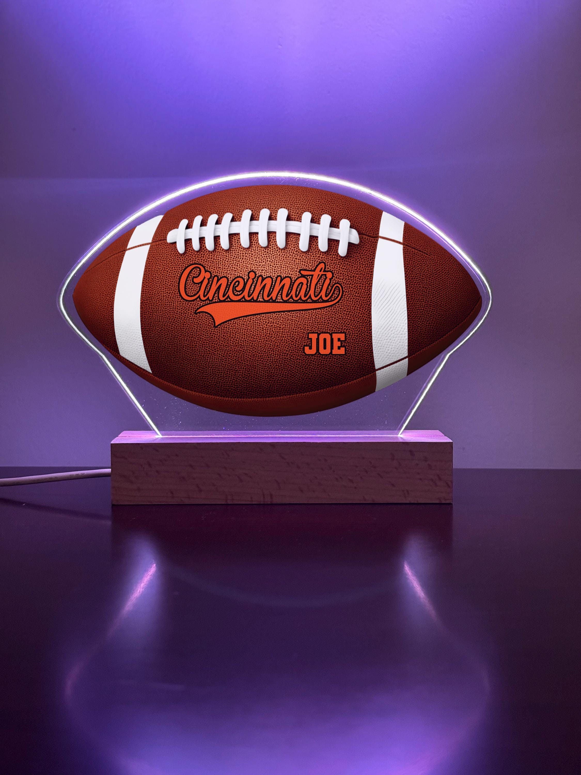 Cincinnati Football Wood Night Light 7 Color LED Table Desk Lamp Cincinnati Football Wood Night Light 7 Color LED Table Desk Lamp