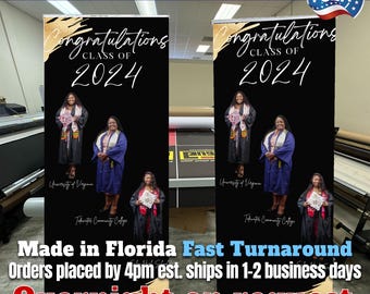 Custom Retractable Birthday Banner | Full Color Print, Stand Included