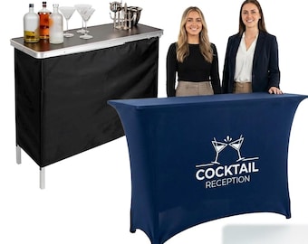 Custom Spandex Table Cover: VEVOR Folding Bar Table, Wrinkle Resistant