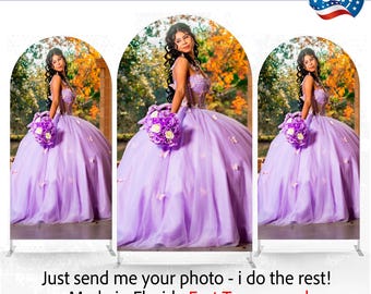 Custom Arch cover, Arches Backdrop Cover, Birthdays party Backdrop, customized any colors, polyester double print optional