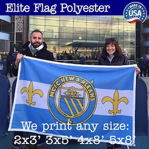 Ships Next Day, Made in USA Custom Flag - Elite Flag Polyester- Single & Double Sided with grommets