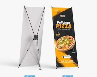 X Banner Stand with custom design