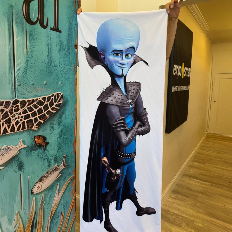 Custom Body Pillowcase a banner with a picture of an alien on it