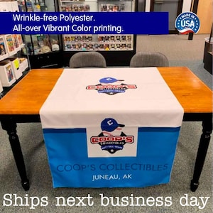 Custom Table Runner | Business Logo, Trade Show Display