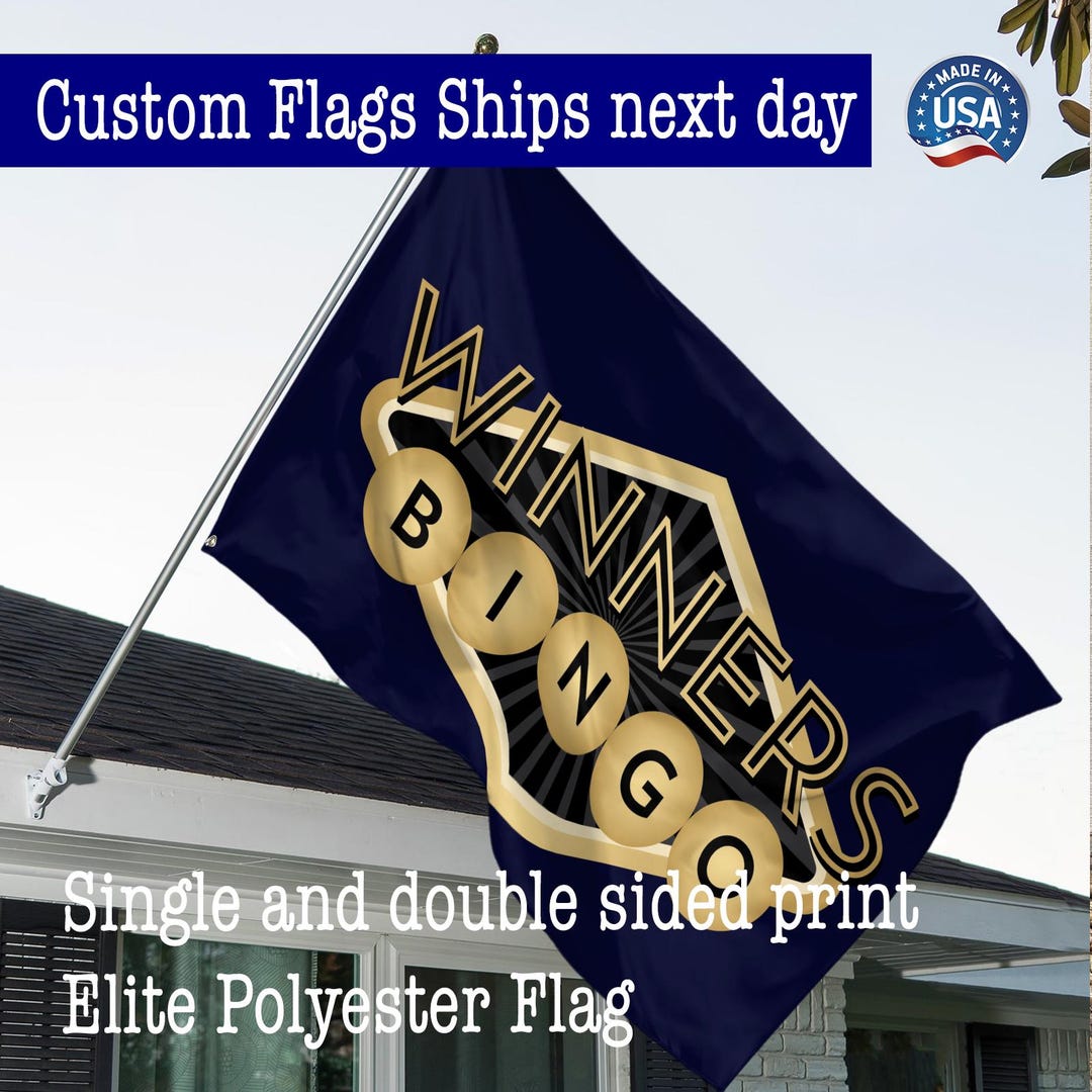 Custom Photo & Text Flag | Personalized Polyester Banner - Etsy