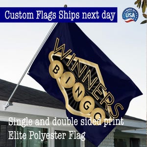 Custom Flag | Any Size | Single or Double sided Polyester Flags | Personalized Flag Photo Text Design Sports Company Advertising Banner