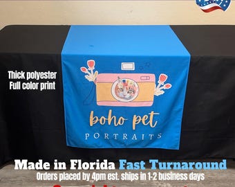 Custom Polyester Table Runner – Vibrant Sublimation Print, Made in USA