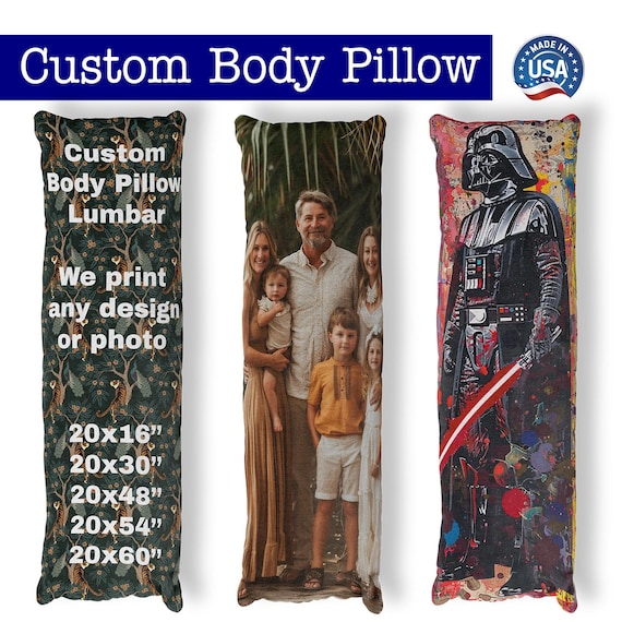Custom Body Pillowcase | Double-Sided Photo Print, Lumbar Pillow Cover