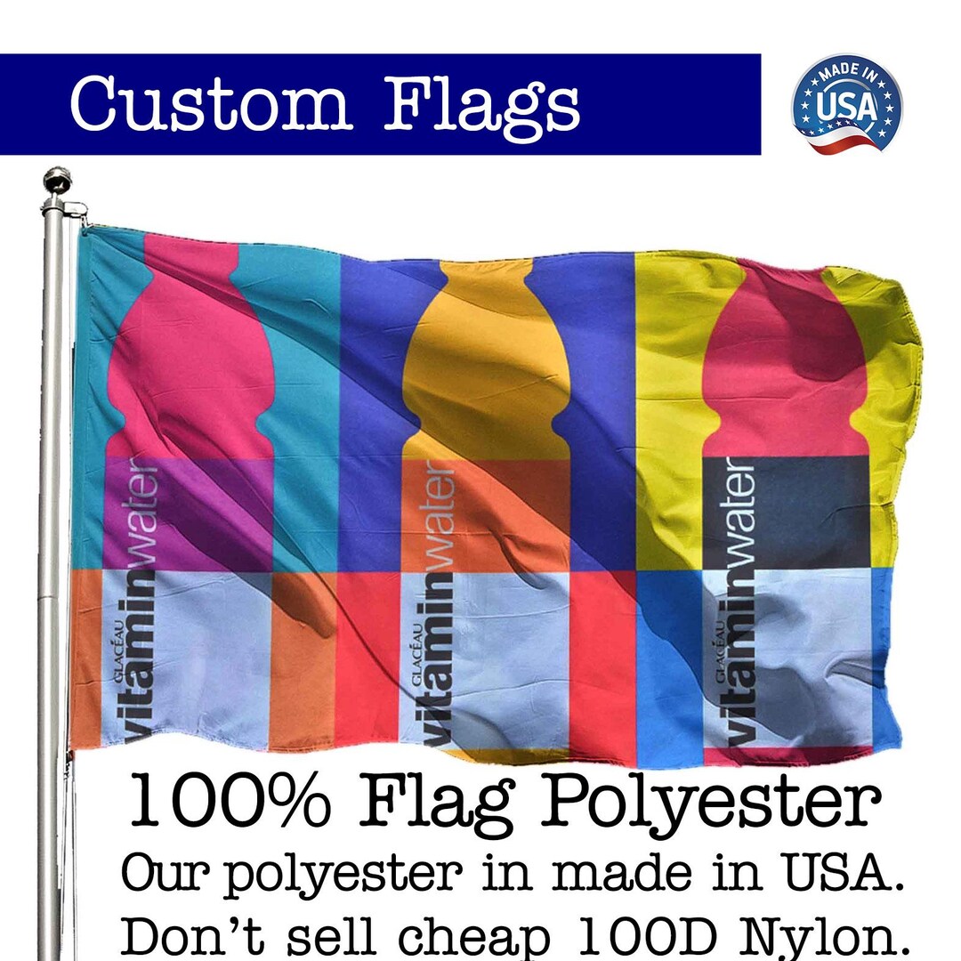 Custom Polyester Flag, Personalized Event Decor, Made in USA - Etsy