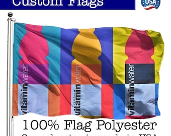 Custom Polyester Flag, Personalized Event Decor, Made in USA