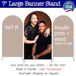 Custom Party Backdrop Sign - Arch Cover, Personalized Print only