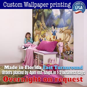 Custom Wallpaper For Home Decor, Wall Decor - Ships Next Day, Made In USA, Premium Peel & Stick or HP PVC-Free Options, Easy Installation