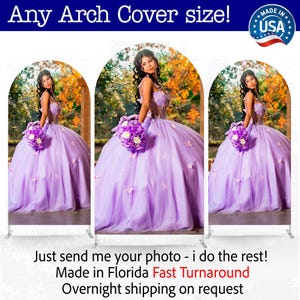 Custom Arch Backdrop Cover, Birthday Party Decor, Double-Sided Polyester, print only