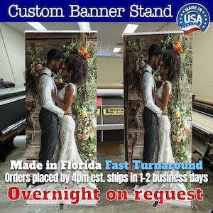 Combo of 3 DIFFERENT STAND 33x80 inches Custom Wedding Retractable Banner, 3 INCLUDED, full color print | Adjustable banners| Wedding Banner