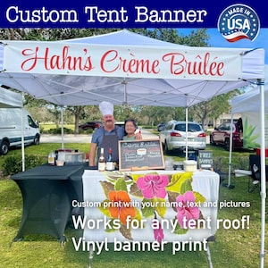 Personalized Vinyl Tent Banner - Perfect for Events & Trade Shows