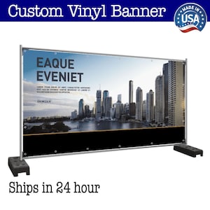 Custom Vinyl Banner, Your Custom Text/Design, Any Color Image Text Logo, Custom Banner, Indoor Banner, Outdoor Banner, Personalized Banner