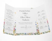 Wildflower Wedding Invitation | Gatefold Wedding Invitation | Boho Wedding Invitation | Pretty Wedding Invite | Summer Wedding Invite