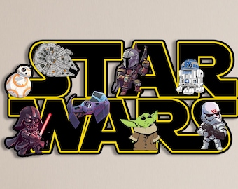 Star Wars  Kids Nursery Young Room Door Wooden Wall Art Signs Decor