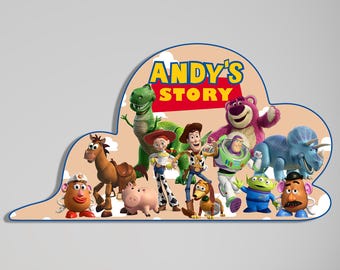 Toy Story Custom Name Nursery Kid Room Wooden Wall Art Decor Sign