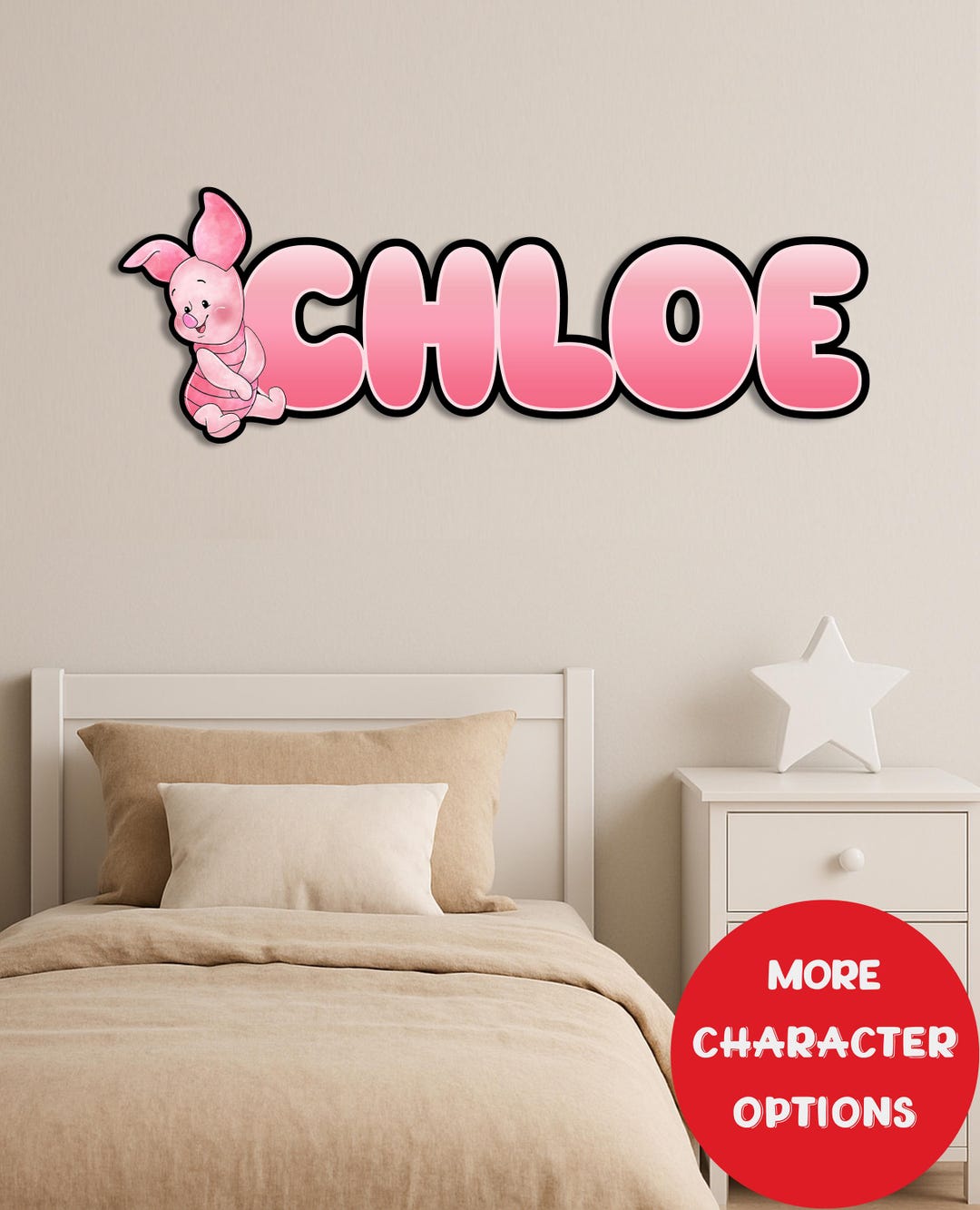 Kids Custom Nursery Baby Room Door Personalized Disney Characters ...