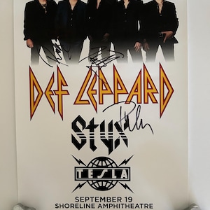 Def Leppard Autographed Concert Poster