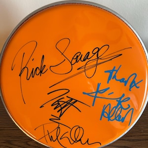 Def Leppard Signed Drum Head