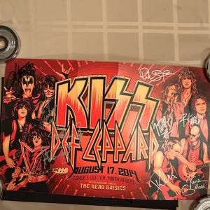 Def Leppard & Kiss Signed Concert Poster
