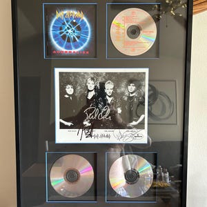 Def Leppard Signed/Framed Adrenalize Photograph/Cd Display W/COA