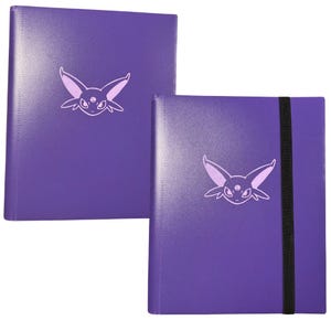 Carpetas de cartas de Pokémon Espeon Eeveelution: capacidad para 160 o 360 tarjetas, de carga lateral