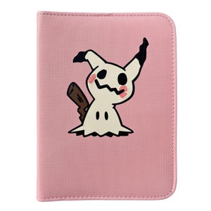 Mimikyu zipped  4 pocket Custom binder for Pokemon Anime TCG 400 Card Capacity. Free Shipping!