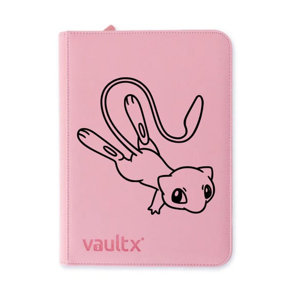 pokemon card binder mew Pokémon Binder: Just Pink 4 / 9 Pocket Options -vault X Zipped -custom Pokémon Gift Just like a Pokédex Custom Mew Binder Showcase for