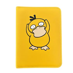 Psyduck zipped  4 pocket Custom binder for Pokemon Anime TCG 400 Card Capacity
