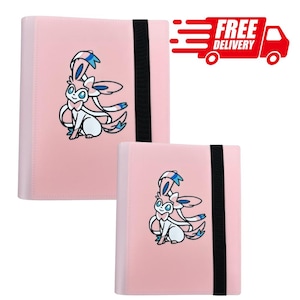 Pokémon Sylveon - Ganzkörper Evoli-Kartenbinder - 160 oder 360 Kartenkapazität - seitlicher Kartenhalter