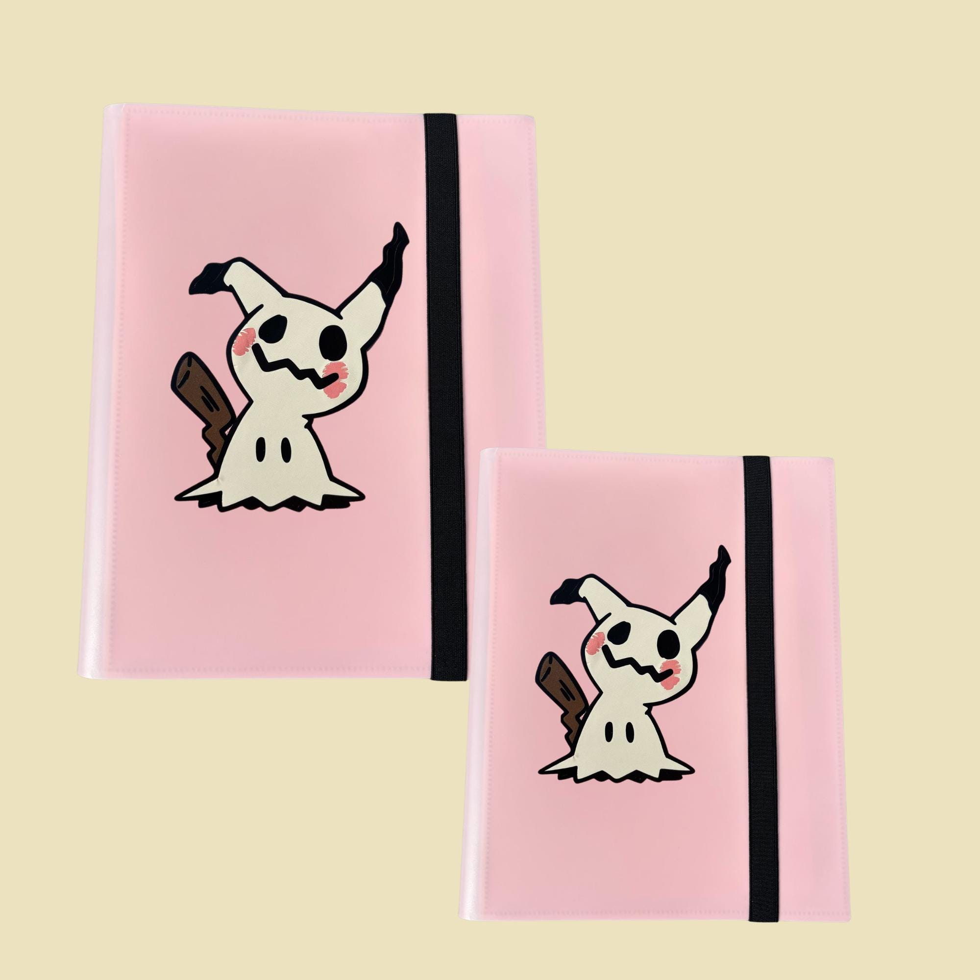 pokemon card binder mimikyu Collectable / 4 pocked Hand-Painted Pokmon Binder Featuring Mimikyu