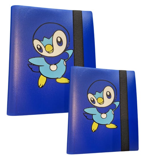 Piplup Trading Pokemon Card Binder- - 160 or 360 Card Capacity Side Loader  - Sewn Pages - Etsy