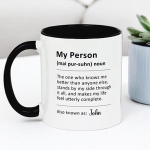Personalised My Person Mug, Romantic Valentine’s Day Gift for Him or Her, Partner, Coffee Mug for Boyfriend, Girlfriend, Husband, Wife