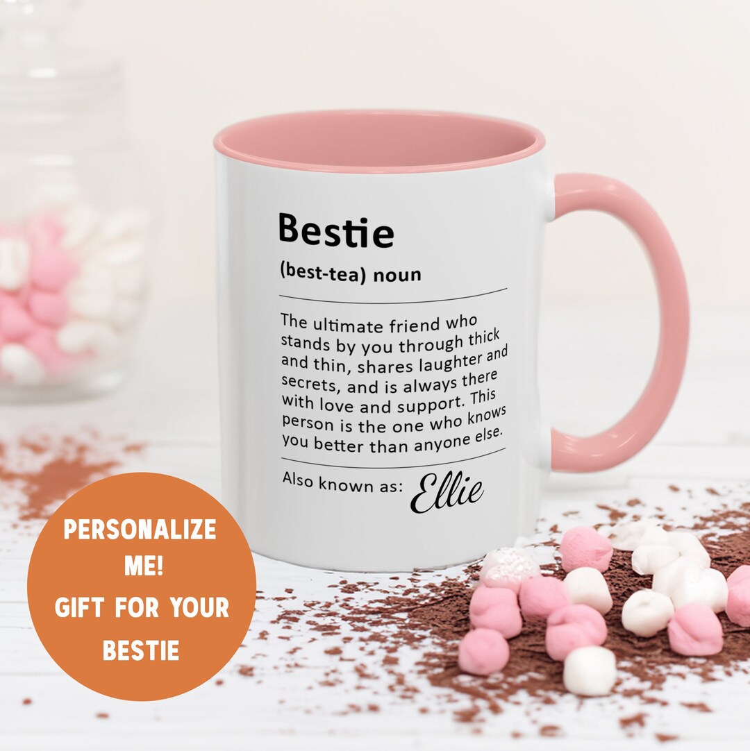 Personalised Bestie Mug, Best Friend Gift, Friendship Mug, Birthday ...