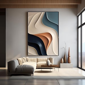 Curved Lines, 3D Vibrant Art, Minimal, Colourful Wood Wall Decoration
