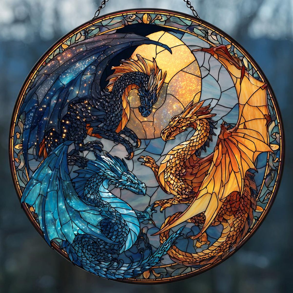 Fourth Wing Dragon Suncatcher