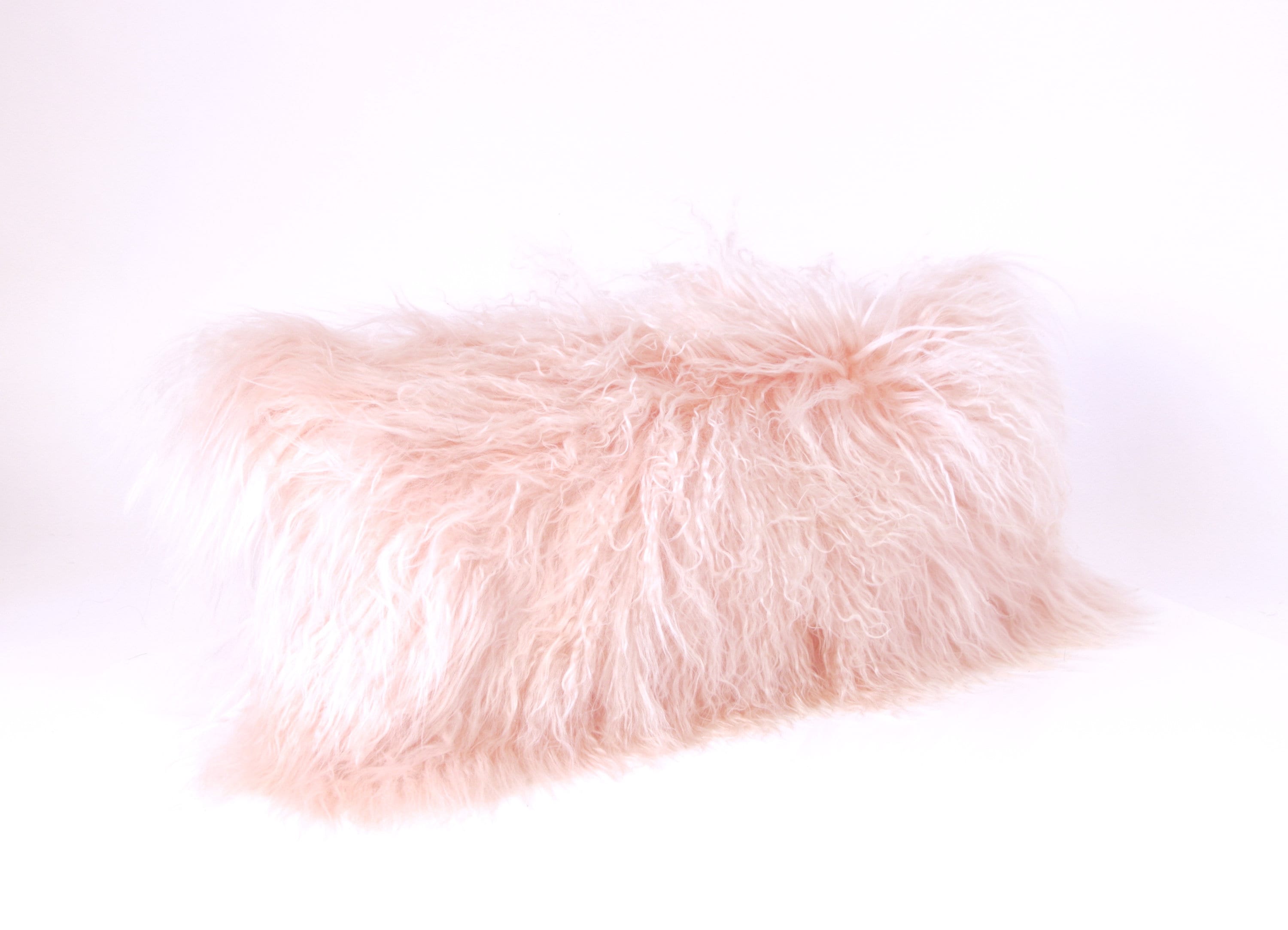 Pink Mongolian Fur Pillow Best Seller Light Pink Pillow Etsy