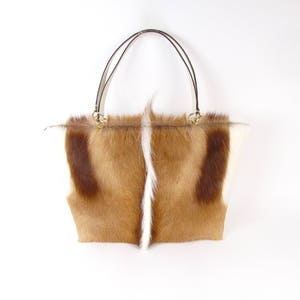 Brown and Ivory Fur Tote