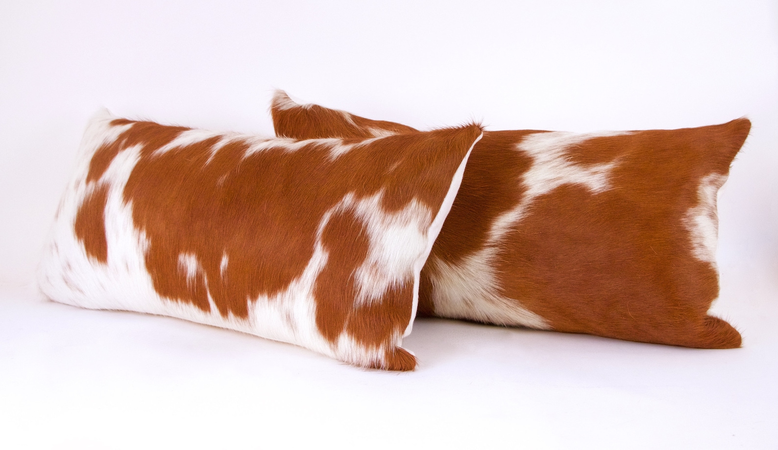 Brown and White Cowhide Pillow Cowhide Lumbar Pillow Hair Etsy