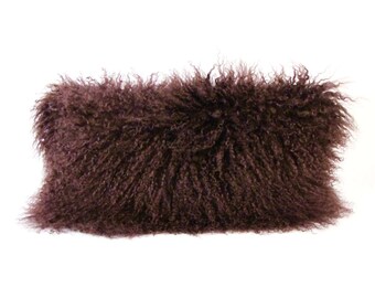 Brown Mongolian Fur Pillow