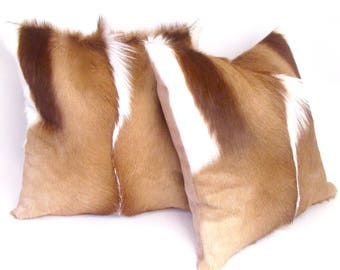 Brown and White Fur Pillow ~ BEST SELLER!